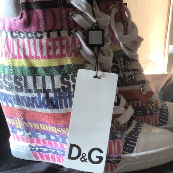Dolce & Gabbana boots printed sneakers 37.5 D&G - Picture 7 of 8